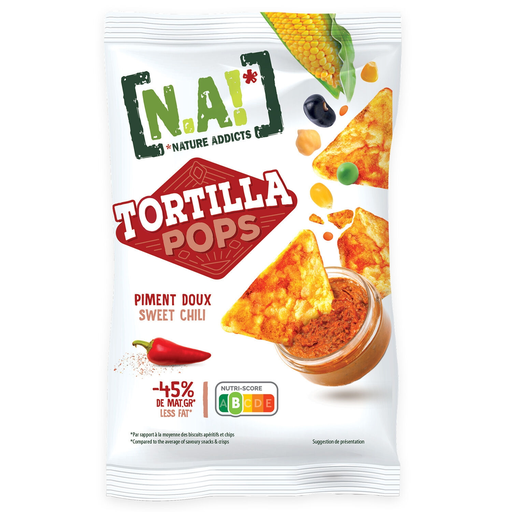 [3609200010733] NATURE ADDICTS Tortilla Pops Pimiento Dulce 80 g