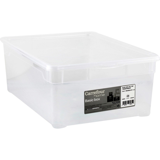 [3609230060654] CARREFOUR Basic Box, transparent HOME 10 L