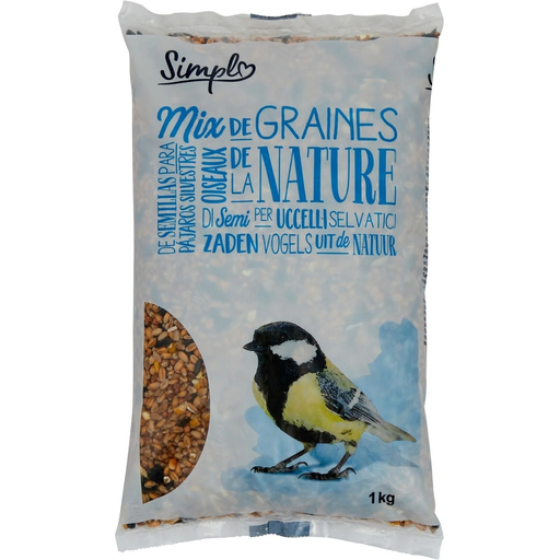 [3609230255173] SIMPL Alimento Sementes Para Pássaros Da Natureza 1 kg
