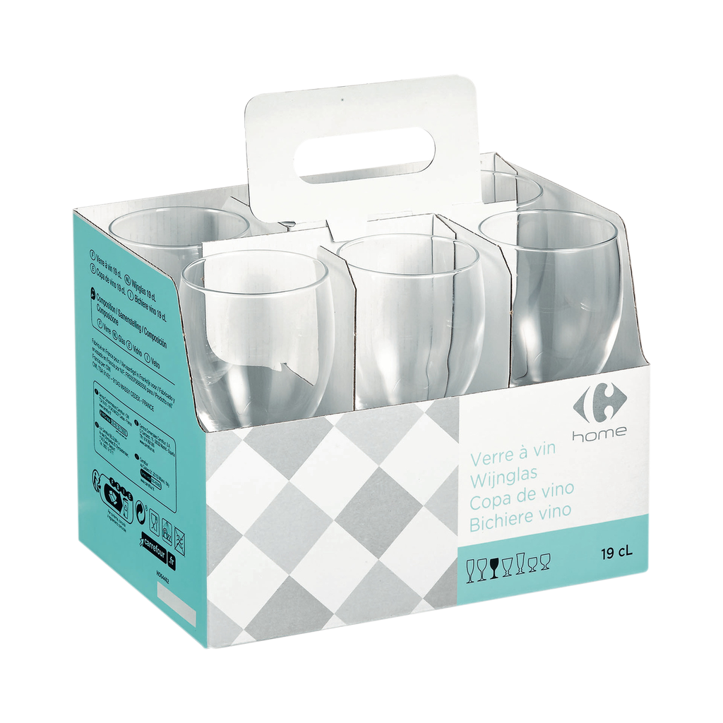 CARREFOUR Verre à Vin Smart HOME 19 cl