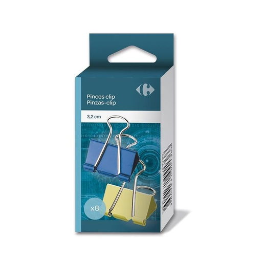 [3609231001366] CARREFOUR Pince clip 32mm x8