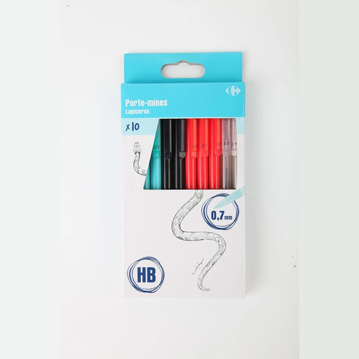[3609231002325] CARREFOUR Lapiseiras 0,7mm HB o lote de 10