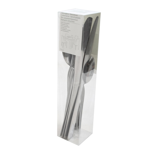 [3609231010825] CARREFOUR Cutlery Set 24 pieces grey stainless steel HOME 16 pieces