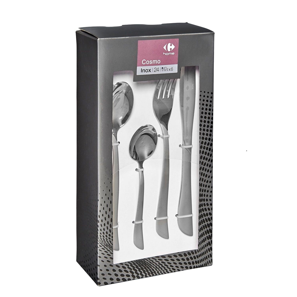 CARREFOUR Cosmo Stainless Steel Cutlery Set 24 pieces