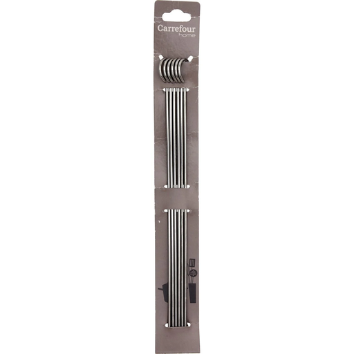 [3609231351348] CARREFOUR 6 Metal Skewers 30cm Stainless Steel for Barbecue pack of 6