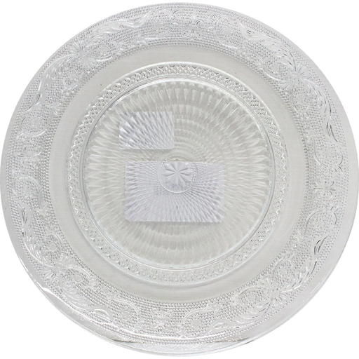 [3609231624893] CARREFOUR Prato de Sobremesa Transparente em Vidro 22,5cm Baroque HOME