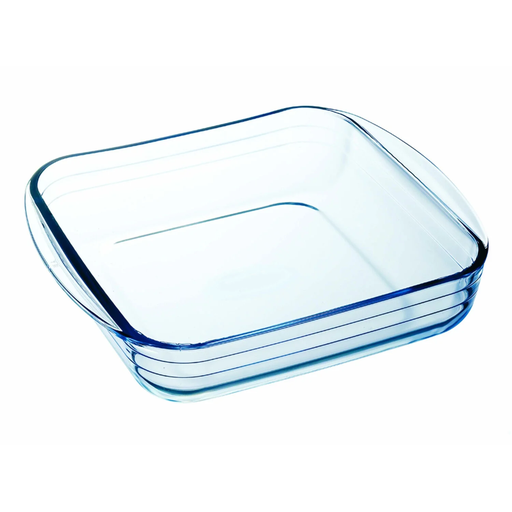 [3609231833509] CARREFOUR Glass Dish 22x25cm Without Coating Everyday HOME