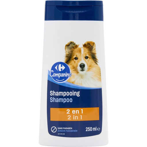 [3609231847643] CARREFOUR Shampoing Pour Chien 2 En 1 COMPANINO 250 ml