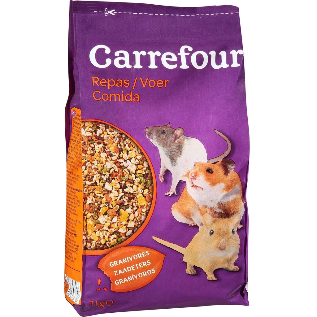 CARREFOUR Alimento Completo Para Pequeños Roedores 1 kg