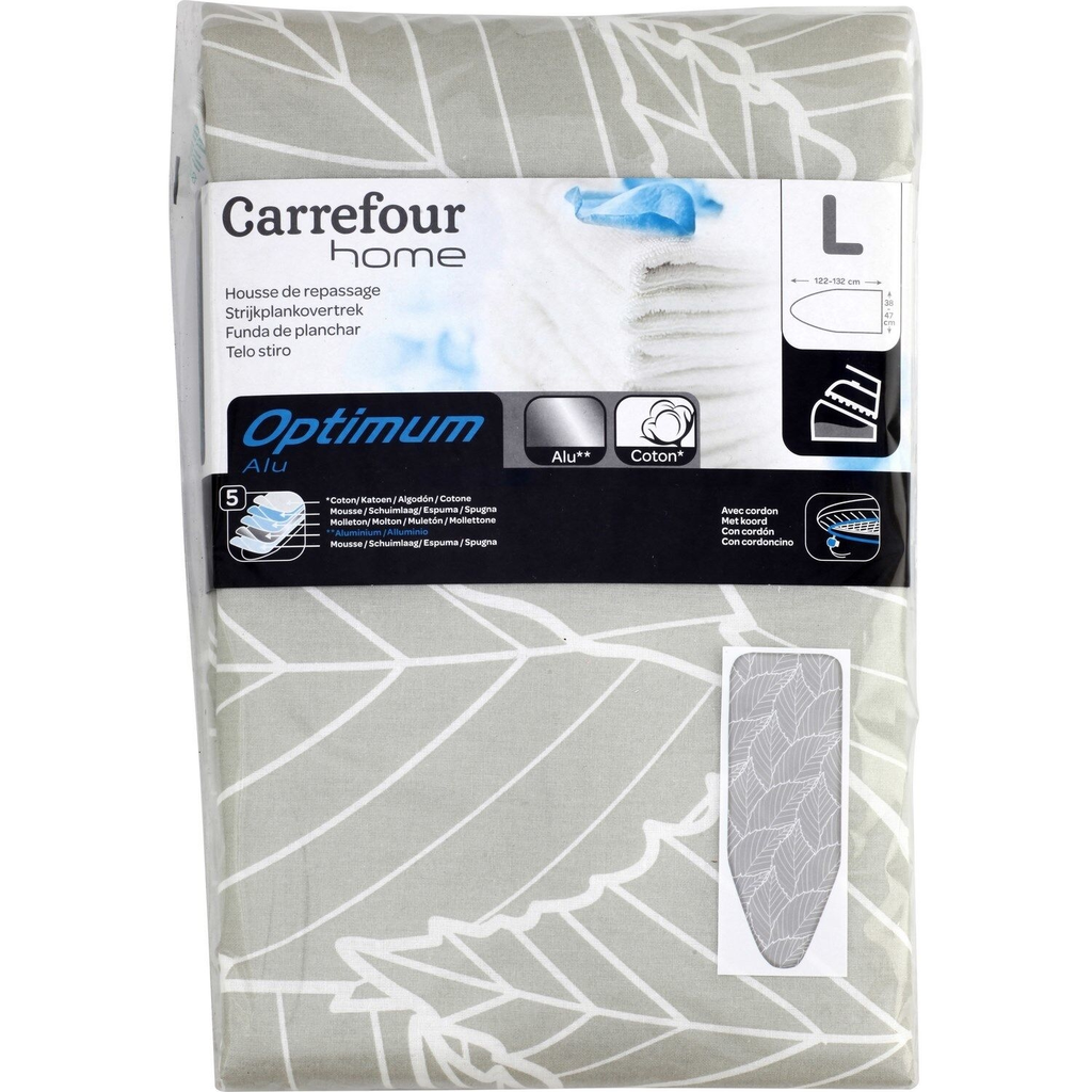 CARREFOUR Funda de planchar Optimum L motivos surtidos, 1 unidad