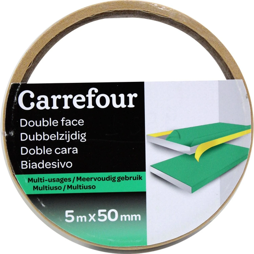 [3609232009521] CARREFOUR Double-sided adhesive tape 5mx50mm