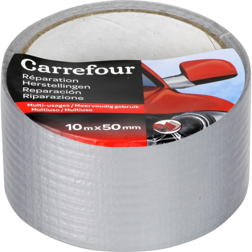 [3609232009705] CARREFOUR Repair adhesive tape 10mx50mm, grey, per roll
