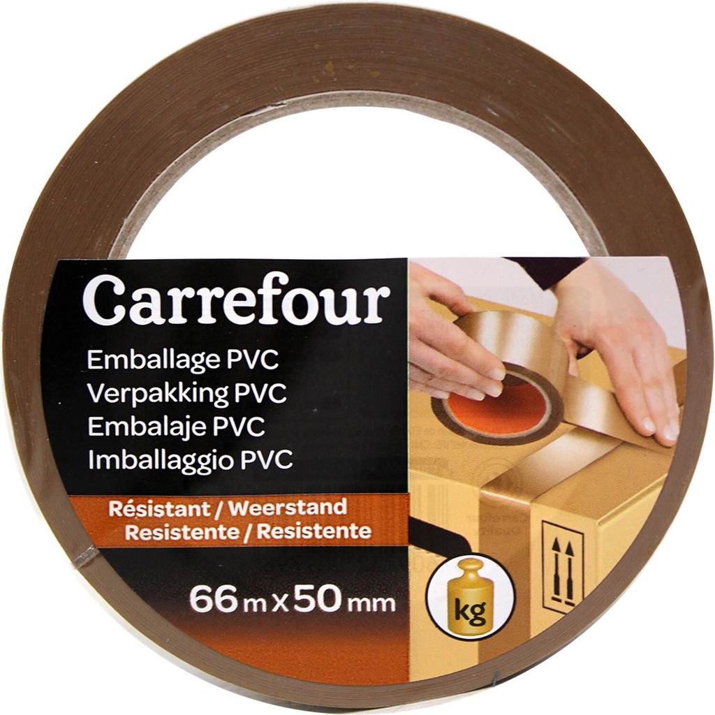 CARREFOUR PVC Packing Tape 66mmx50m per roll