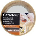 CARREFOUR Cinta de embalaje PVC 66 m x 50mm