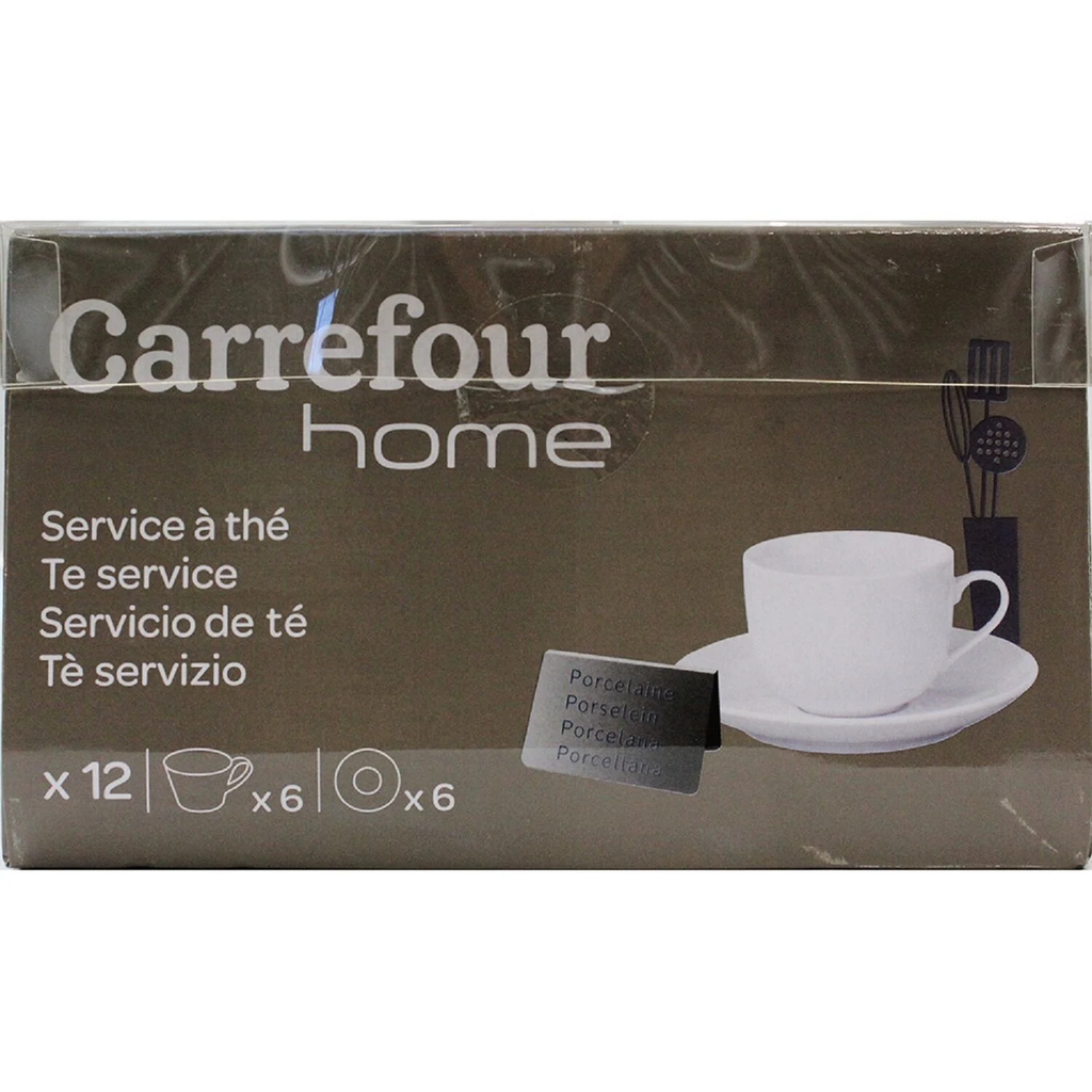 CARREFOUR Tea set 12 pieces White porcelain HOME