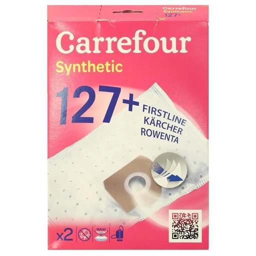[3609232464924] CARREFOUR Sac aspirateur Synthetic 127+ 127PLUS le lot de 2 sacs
