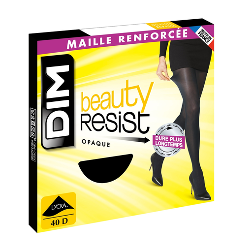 [3610860260321] DIM Collant Beauty Resist Opaque Preto T4