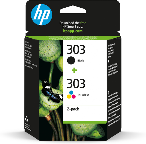 [0192545863988] HP Cartouches d'Encre 303 Noire et Trois Couleurs 8 ml