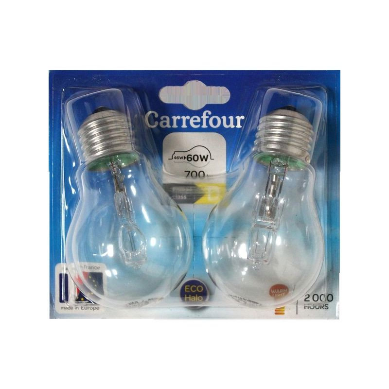 CARREFOUR Ampoule Eco30 Stand 46W E27 2 unités
