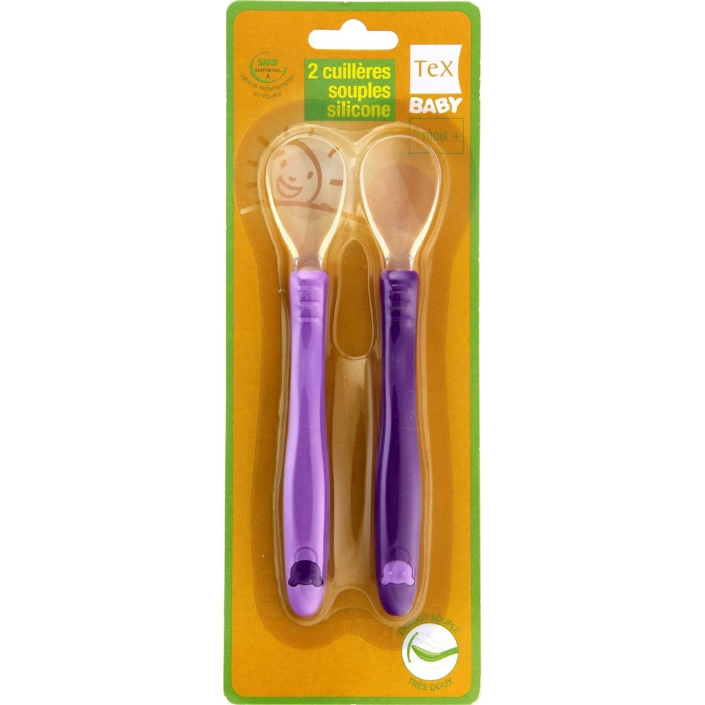 TEX Cuillères souples silicone BABY as 2 colheres
