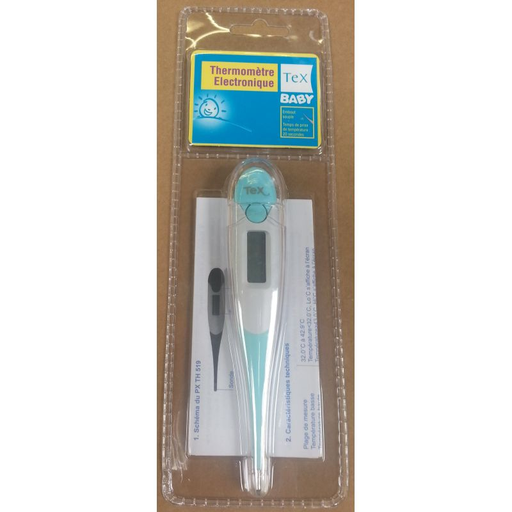 [3610882194826] TEX Electronic Thermometer Blue TU