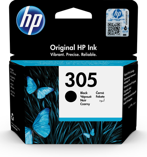 [0193905429233] HP Cartucho de Tinta 305 Negro (3YM61AE) - 1 unidad