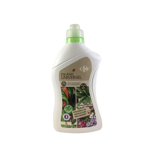[3610882874469] CARREFOUR Engrais universel concentré utilisable en agriculture biologique 1 L