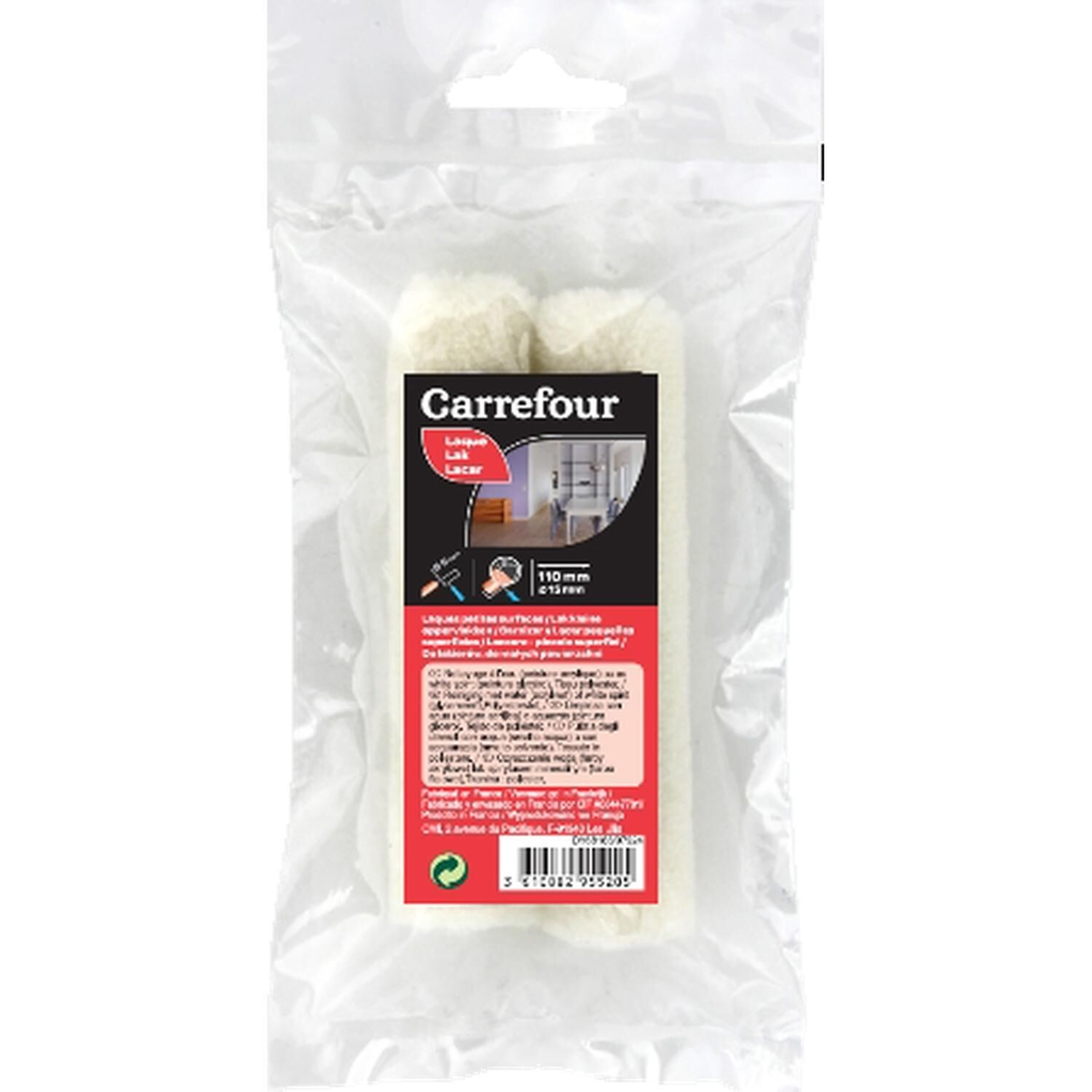 CARREFOUR Recarga mini rolo lacador lote de 2