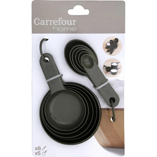 [3610883050084] CARREFOUR Measuring Spoons and Cups HOME 11 pieces