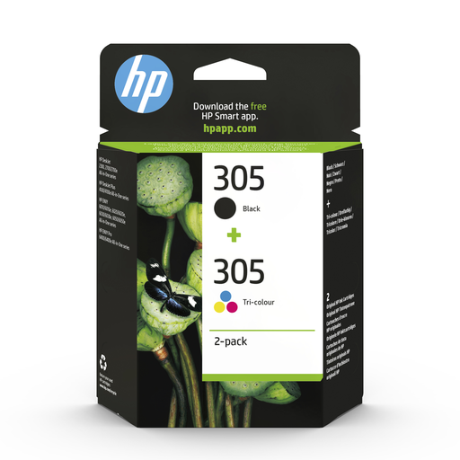 [0195161227042] HP Cartouche d'encre 305 noir et couleurs, pack de 2