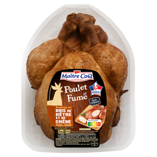 [0215015000000] MAITRE COQ Poulet entier fumé cuit