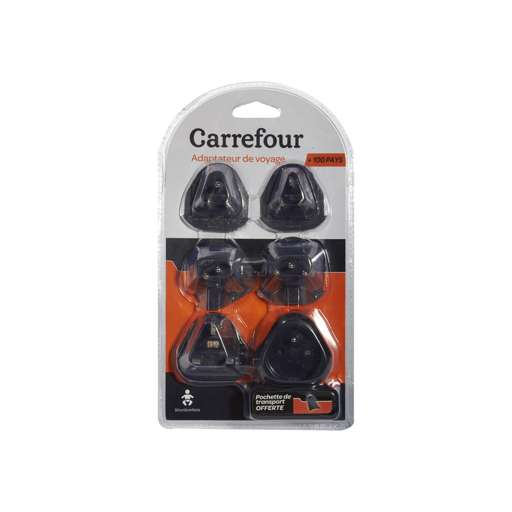 CARREFOUR Travel Adapter +100 countries, 6 adapters