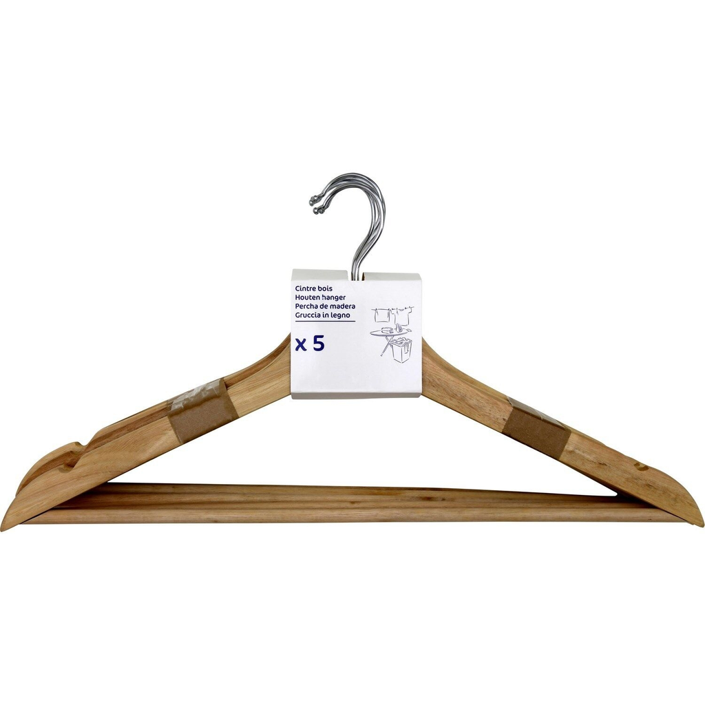Cintres bois 5-pack