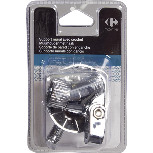 [3613865381213] CARREFOUR Gancho e tampa de metal cromado HOME conjunto