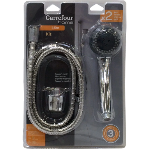 [3613865381466] CARREFOUR HOME 2-spray shower kit 1.5 m