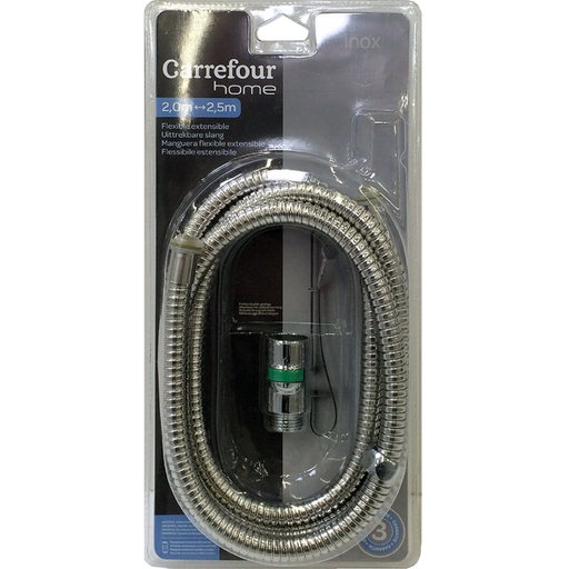 [3613865381640] CARREFOUR HOME Extendable shower hose 2 m to 2.5 m