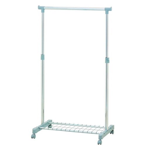 [3613865487120] CARREFOUR Single garment rack + shoe rack Silver le portant