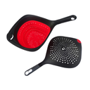 CARREFOUR Passoire nylon et silicone noir et rouge