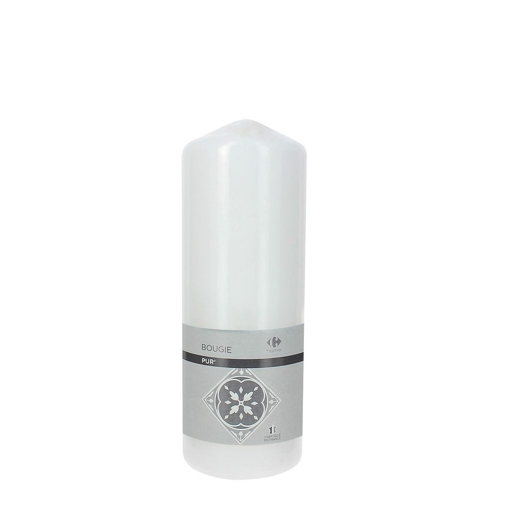 CARREFOUR Bougie cylindrique blanche HOME la bougie