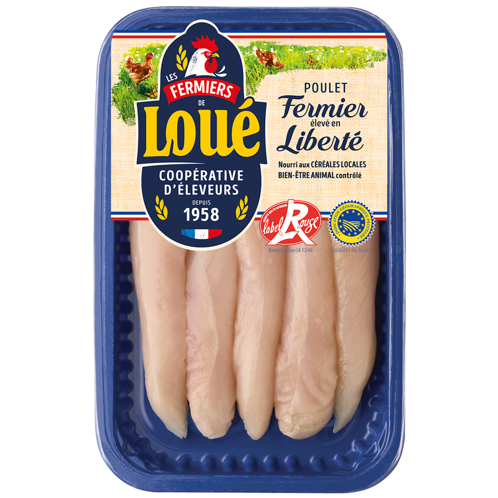 LOUE Aiguillette de poulet blanc, 6 pièces