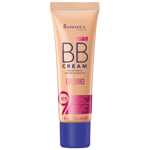 [3614223250134] RIMMEL BB Cream Tono Medio (002) 9 en 1 Hidratante SPF15 30 ml