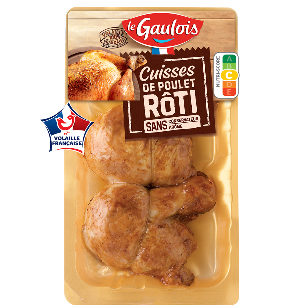 LE GAULOIS Cuisses de poulet rôti 2 pièces 390g
