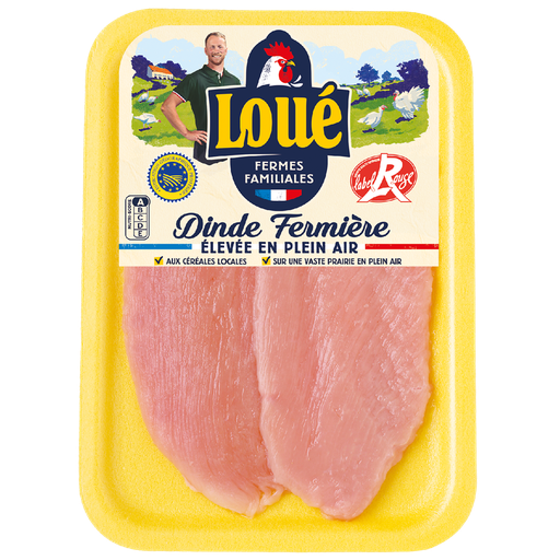 [0217714000008] LOUE Escalope de dinde extra fine Label Rouge 2 pièces