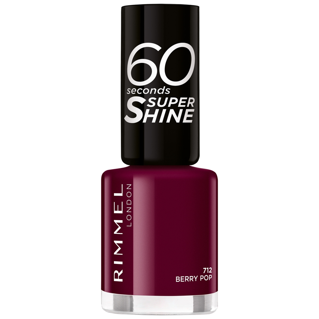 RIMMEL Nail Polish 61 Seconds Super Shine 712 Berry Pop 8 ml