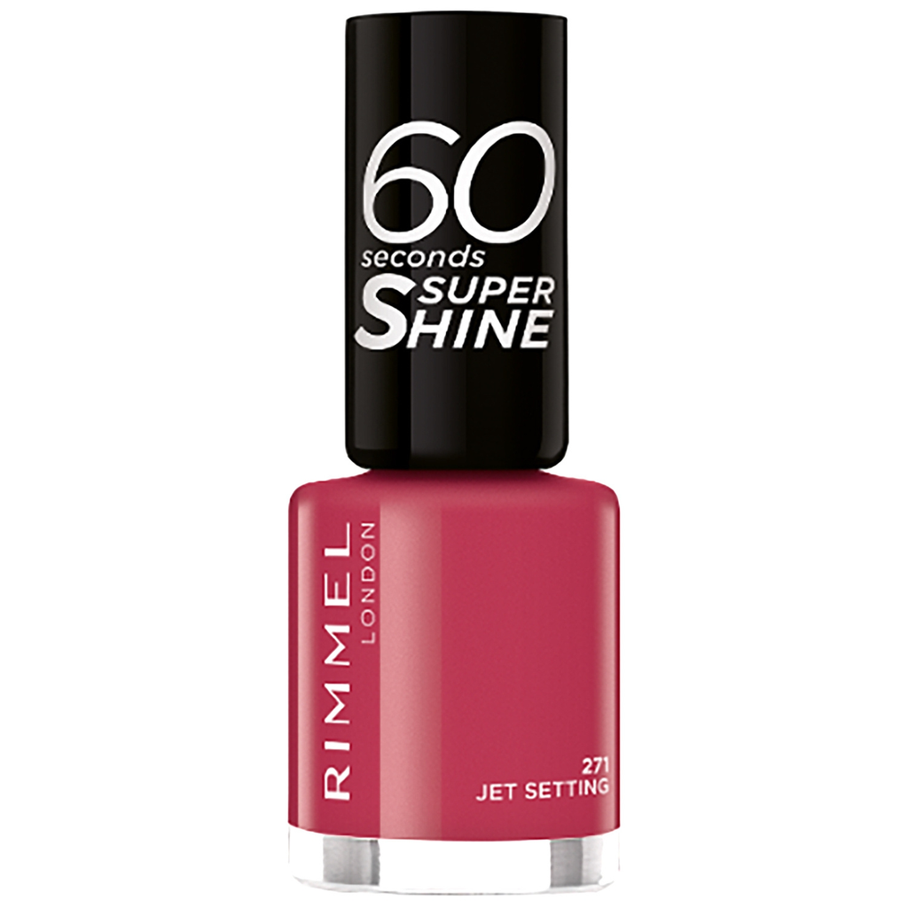 RIMMEL Nail Polish Fast Drying Shade Jet Setting (271) 60 Seconds Super Shine