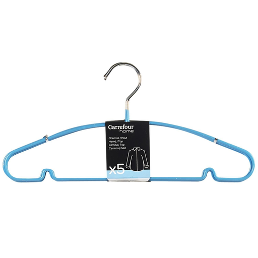 [3614610188156] CARREFOUR PVC Hanger blue 5-pack