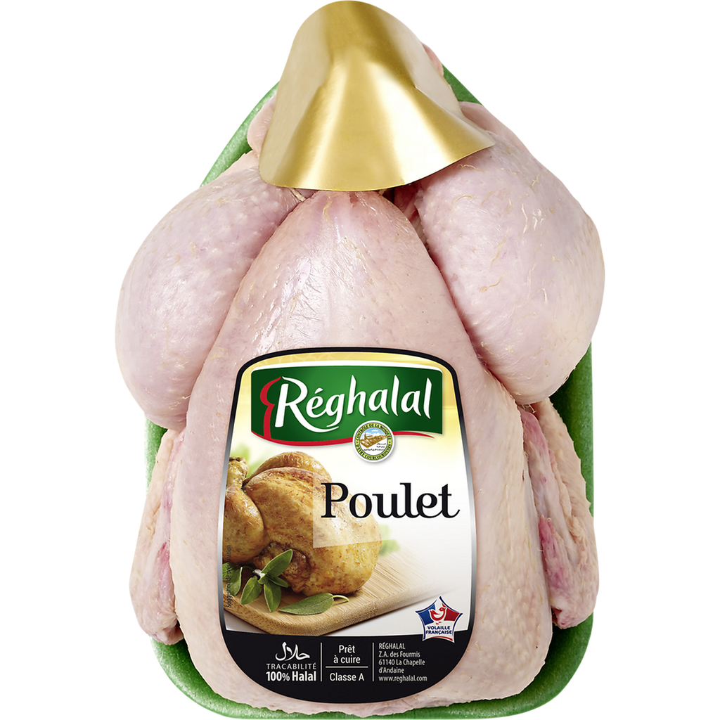 REGHALAL Whole white chicken ready to cook, France