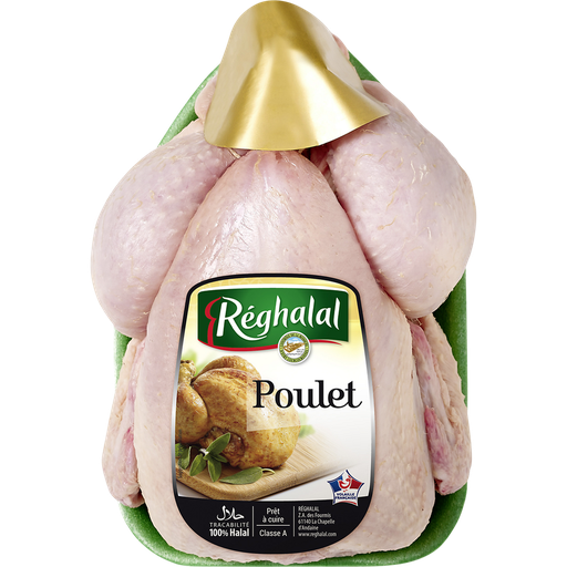 [0276403000002] REGHALAL Poulet entier blanc prêt à cuire, France