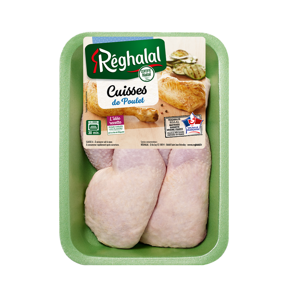 REGHALAL Cuisse de poulet blanc, 4 pièces