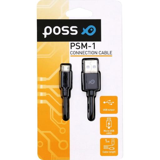[3614612119172] POSS Câble de connexion noir PSM-1 le câble